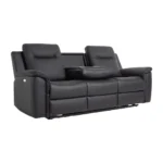 Tacoma sófi 3s rafmagn leður/PVC svart - Image 2