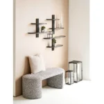 House Nordic Westport bekkur bouclé svart/hvítt – mynd 8