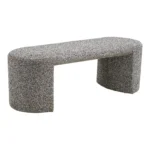 House Nordic Westport bekkur bouclé svart/hvítt