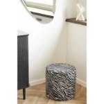 House Nordic Kimberley skammel m/zebra mynstri – mynd 2