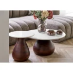 House Nordic Heide hliðarborð hvítt/dökkbrúnt – mynd 4