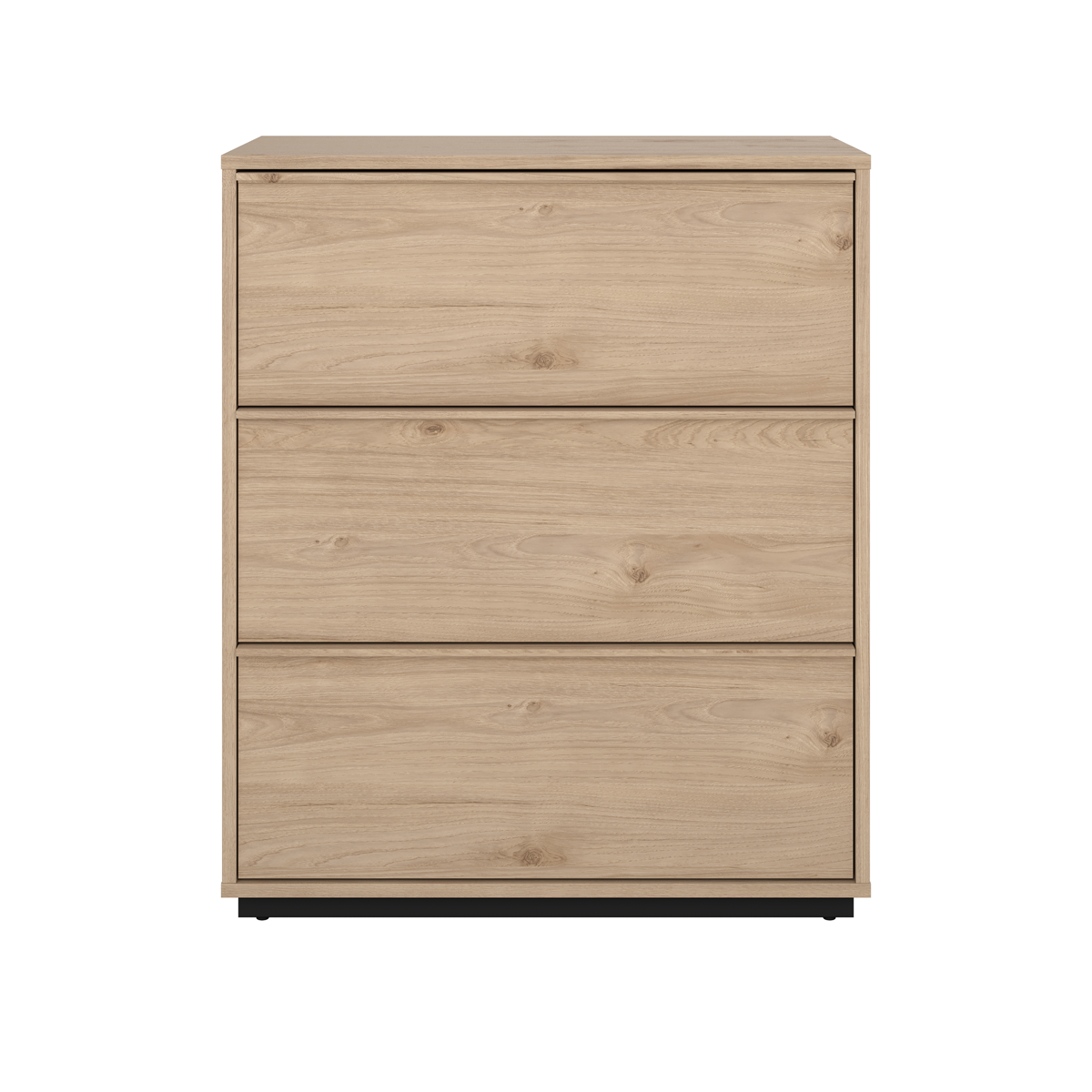 Hana_77851HLHL_Front Hana kommóða m/3 skúffum ljós viður – mynd 1